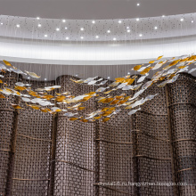 Hotel Chandelier Crystal Длинный прямоугольный подвесной светильник